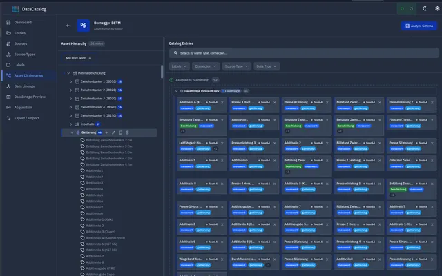 DataCatalog — Asset Dictionary