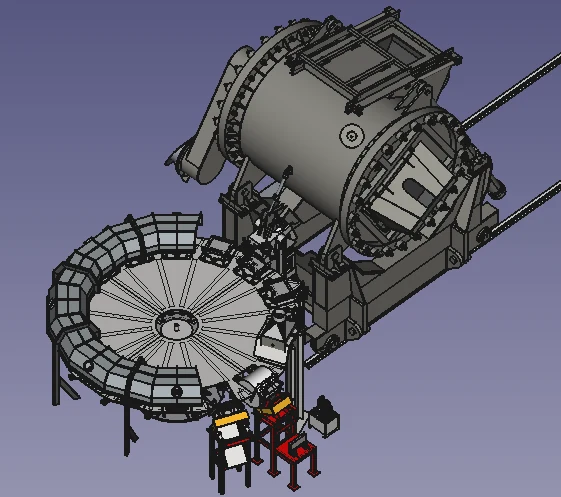 3D CAD model — casting wheel assembly