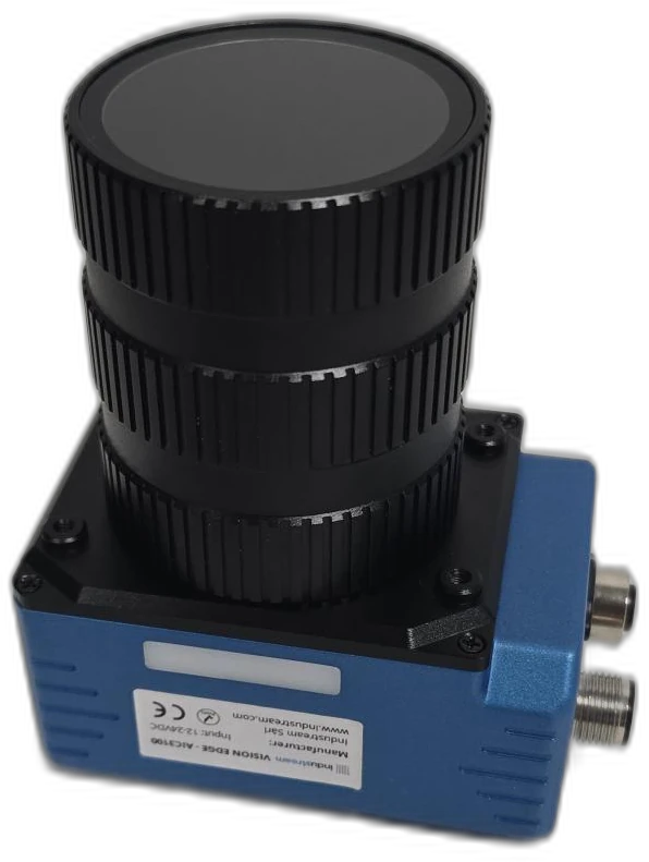 Smart Camera — front perspective with lens and M12 connectors